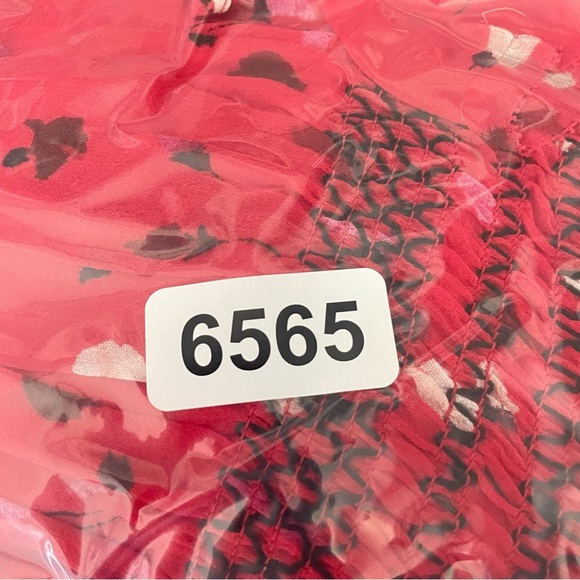 Joie Hafsa Fiesta one shoulder red midi dress 26565 - Picture 10 of 11